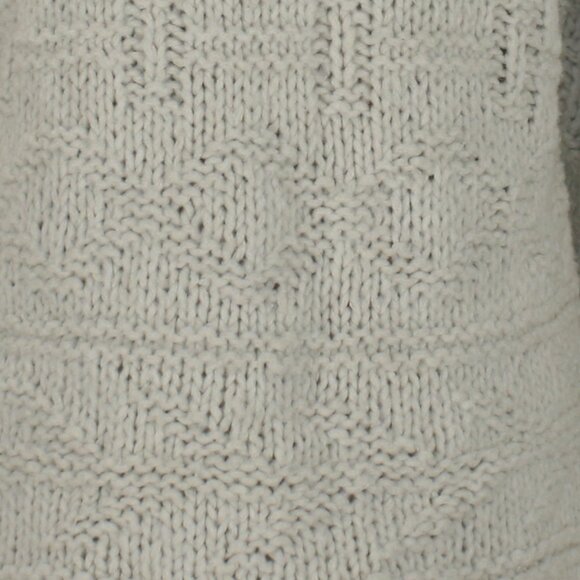 MODA INTERNATIONAL Sweater Oversized Wool Blend Turtleneck Chunky Off White XS - Picture 3 of 12